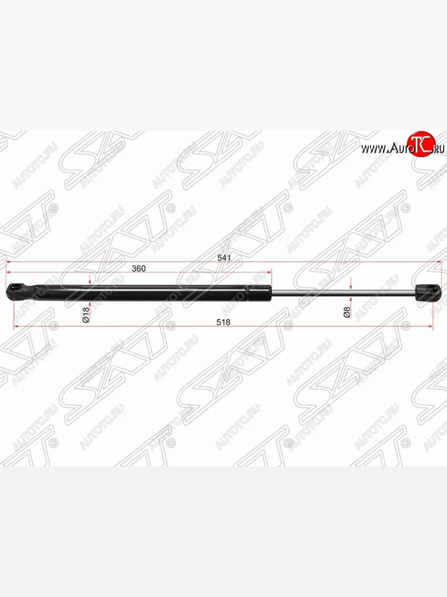 Газовый упор крышки багажника SAT Skoda Rapid NH1 хэтчбэк дорестайлинг (2012-2017)  в Керчи Республика Крым