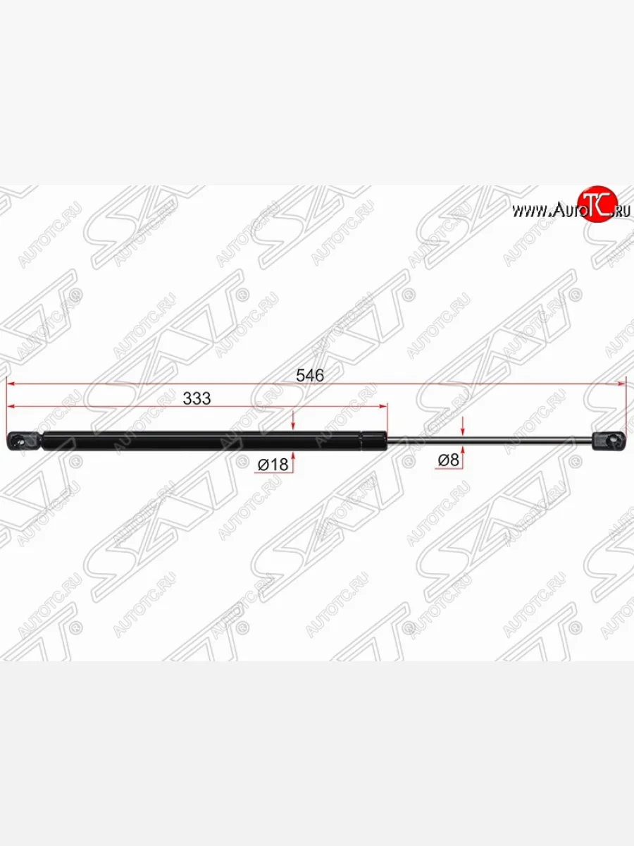 Газовый упор крышки багажника SAT Skoda Yeti (2009-2013)  в Перми Пермском крае