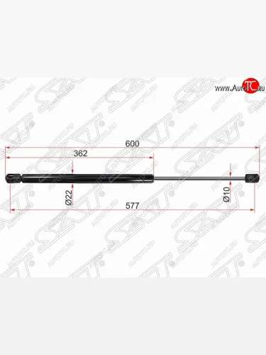 Газовый упор крышки багажника SAT SSANGYONG Musso (1993-2005)
