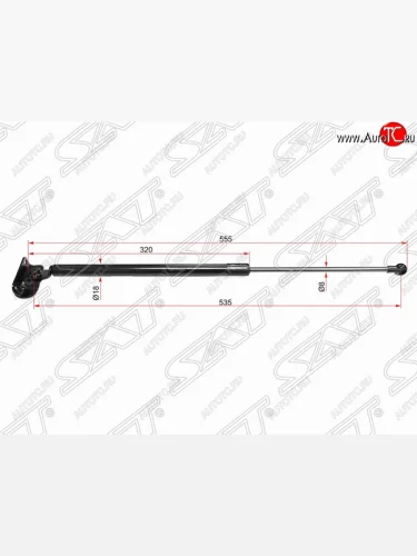 Левый газовый упор крышки багажника SAT Subaru Impreza  GH (2007-2012) хэтчбэк