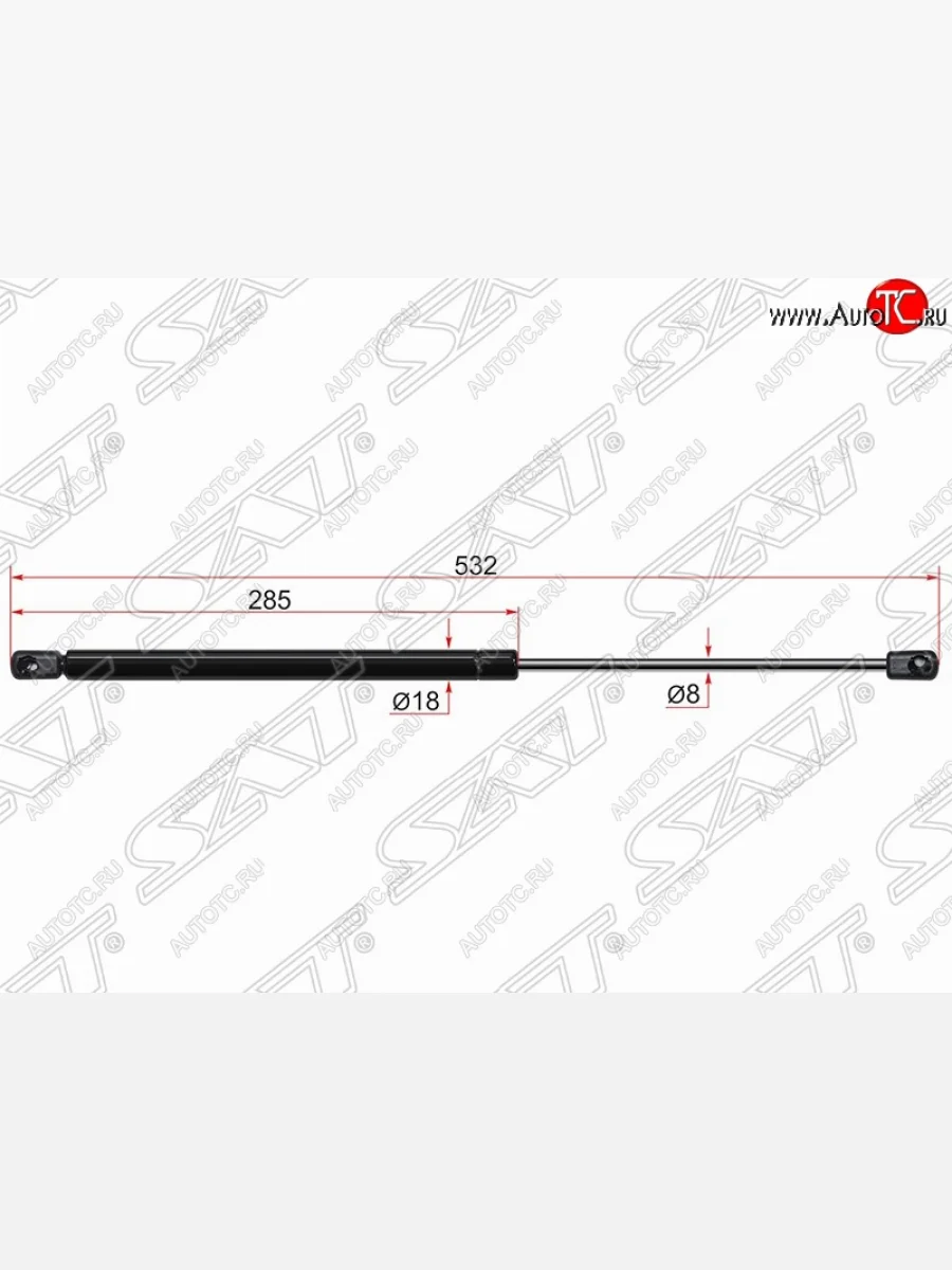 Газовый упор крышки багажника SAT Suzuki Swift ZC72S дорестайлинг, хэтчбэк 5 дв. (2010-2013)  в Керчи Республика Крым