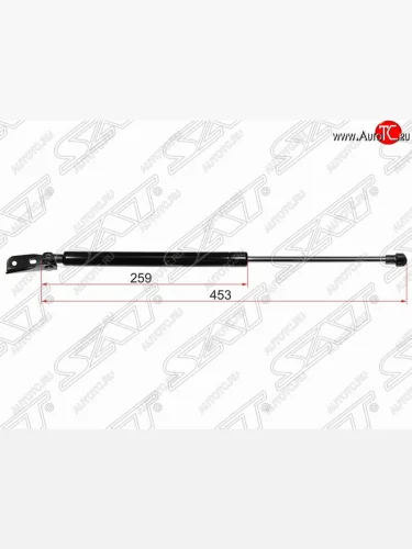 Левый газовый упор крышки багажника SAT Toyota Corolla Axio (E140) седан дорестайлинг (2006-2008)
