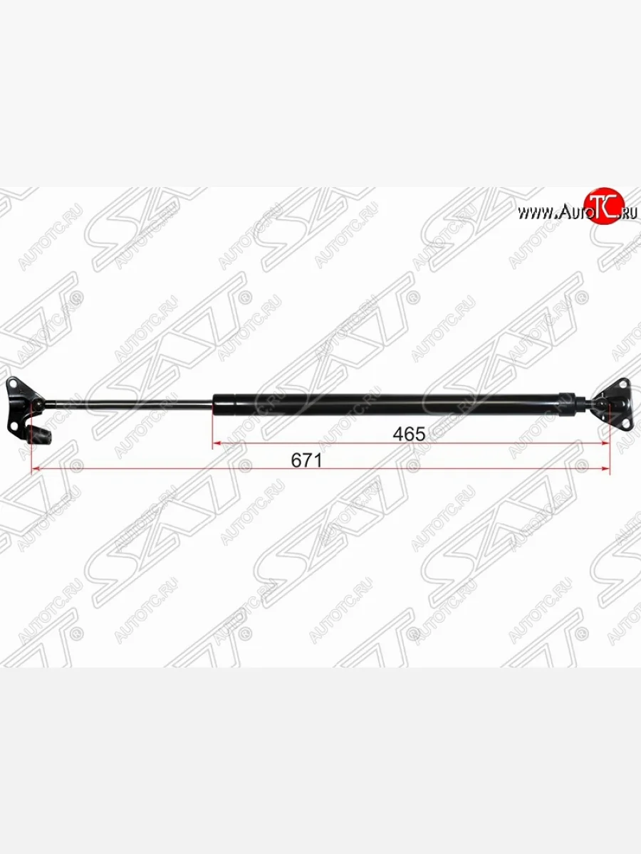 Левый газовый упор крышки багажника SAT (низкая крыша) Toyota Hiace H200 минивэн (Япония) 2-ой рестайлинг (2010-2013)  в Самаре Самарской области