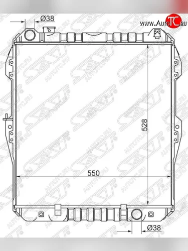 Радиатор двигателя SAT Toyota Hilux N140, N150, N160, N170 рестайлинг (2001-2005)