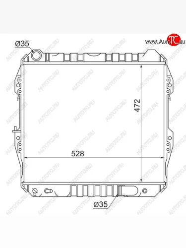Радиатор двигателя SAT Toyota Hilux Surf  N120,N130 (1989-1991) 5 дв. дорестайлинг