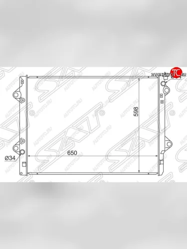 Радиатор двигателя SAT (5VZ/1GR/3RZ/2TR) Toyota Hilux Surf N210 дорестайлинг (2002-2005)