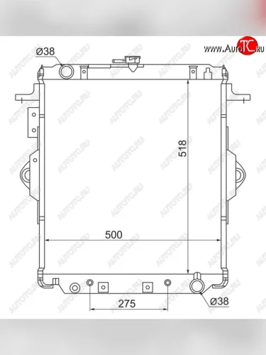 Радиатор двигателя SAT Toyota Land Cruiser 78 (1990-1996)