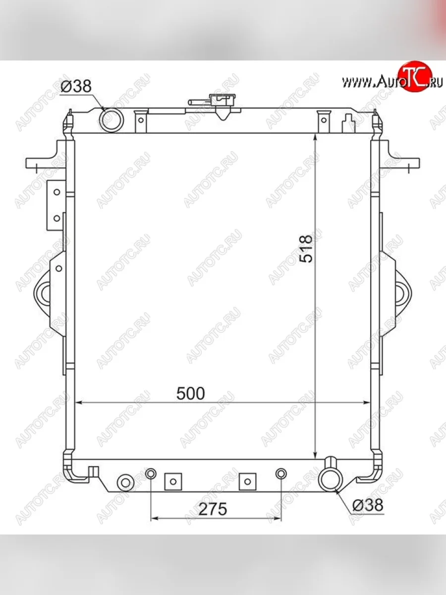 Радиатор двигателя SAT Toyota Land Cruiser 78 (1990-1996)  в Самаре Самарской области