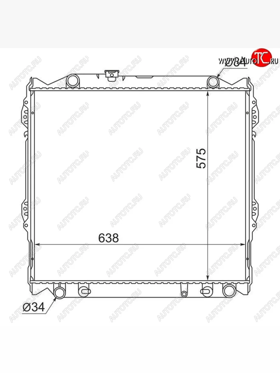 Радиатор двигателя SAT (бензин) Toyota Land Cruiser 90 (1996-2000)  в Самаре Самарской области
