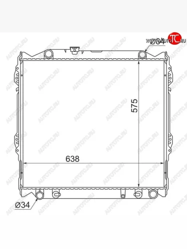 Радиатор двигателя SAT Toyota 4Runner N180 5 дв. дорестайлинг (1995-2000)