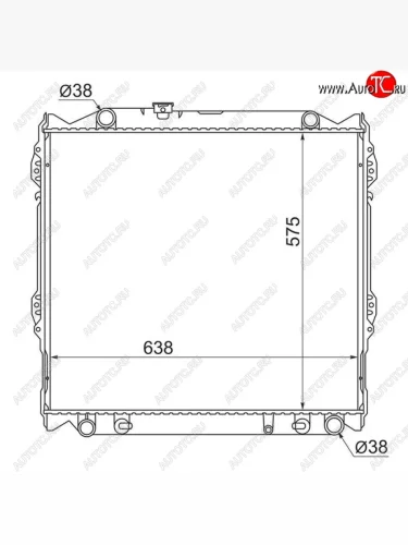 Радиатор двигателя SAT (дизель, АКПП) Toyota 4Runner N180 5 дв. дорестайлинг (1995-2000)