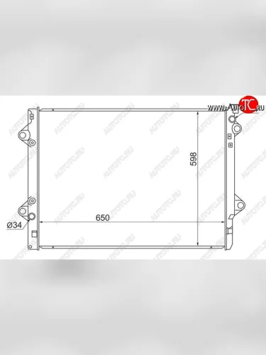 Радиатор двигателя SAT (5VZ/1GR/3RZ/2TR) Toyota Hilux Surf N210 дорестайлинг (2002-2005)