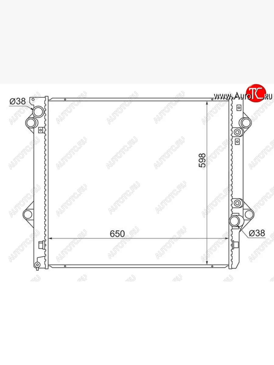 Радиатор двигателя SAT Toyota Hilux Surf N210 дорестайлинг (2002-2005)  в Керчи Республика Крым
