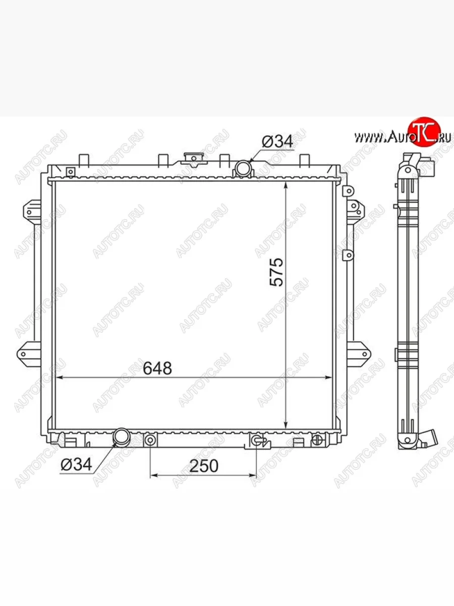 Радиатор двигателя SAT Toyota Land Cruiser Prado J150 1-ый рестайлинг (2013-2017)  в Керчи Республика Крым