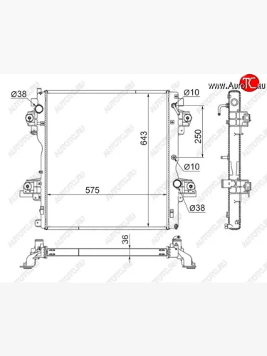 Радиатор двигателя SAT Toyota Land Cruiser Prado J150 1-ый рестайлинг (2013-2017)