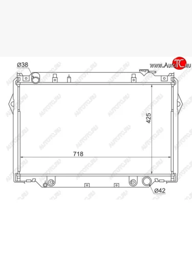 Радиатор двигателя SAT Toyota Land Cruiser  80 (1989-1997)
