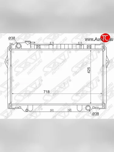 Радиатор двигателя SAT Toyota Land Cruiser  80 (1989-1997)