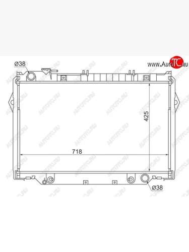 Радиатор двигателя SAT Toyota Land Cruiser  80 (1989-1997)