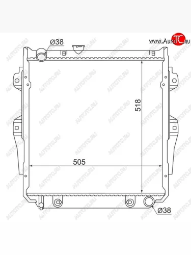 Радиатор двигателя SAT Toyota Land Cruiser J70 5 дв. дорестайлинг (1984-1994)