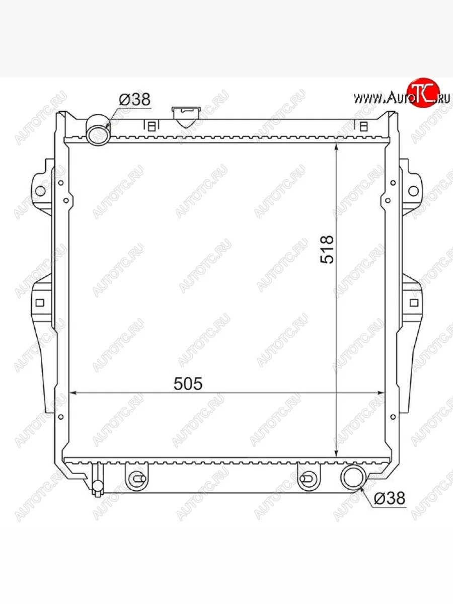Радиатор двигателя SAT Toyota Land Cruiser J70 5 дв. дорестайлинг (1984-1994)  в Керчи Республика Крым