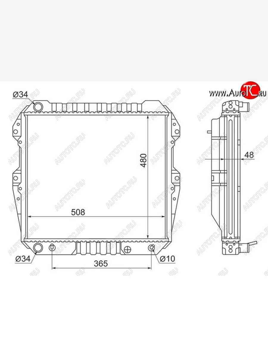 Радиатор двигателя SAT Toyota Land Cruiser J70 5 дв. дорестайлинг (1984-1994)  с доставкой в г. Керчь