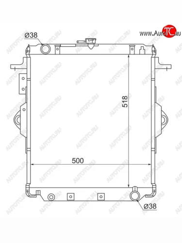 Радиатор двигателя SAT Toyota Land Cruiser J70 5 дв. дорестайлинг (1984-1994)