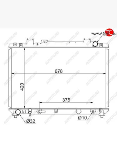 Радиатор двигателя SAT Toyota Noah 1 дорестайлинг (2001-2004)