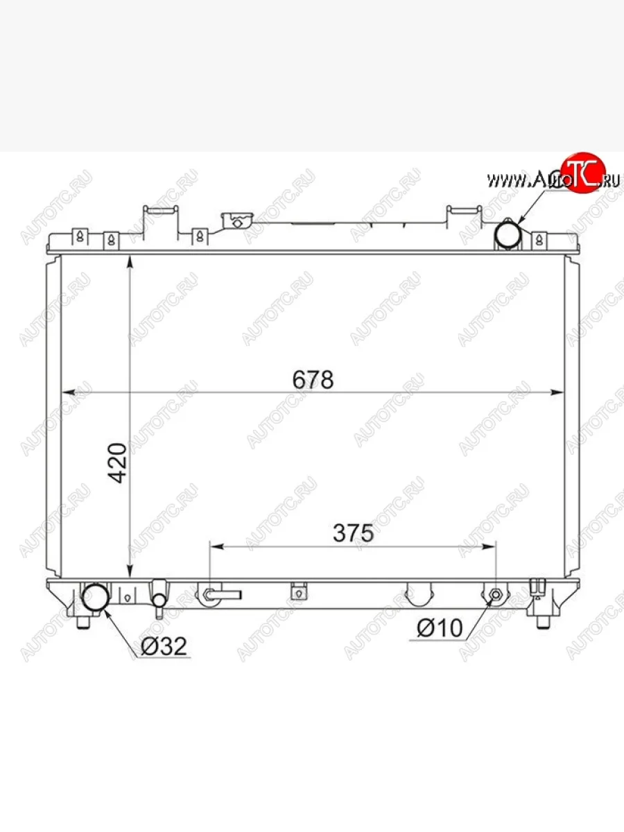 Радиатор двигателя SAT Toyota Noah 1 дорестайлинг (2001-2004)  в Самаре Самарской области