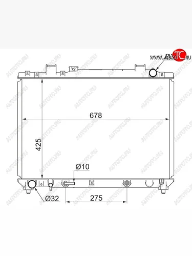 Радиатор двигателя SAT Toyota Noah 1 дорестайлинг (2001-2004)