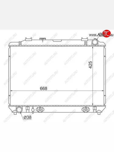 Радиатор двигателя SAT Toyota Noah 1 дорестайлинг (2001-2004)