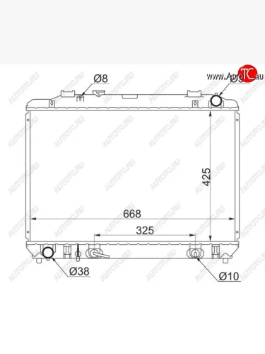 Радиатор двигателя SAT Toyota Noah 1 дорестайлинг (2001-2004)