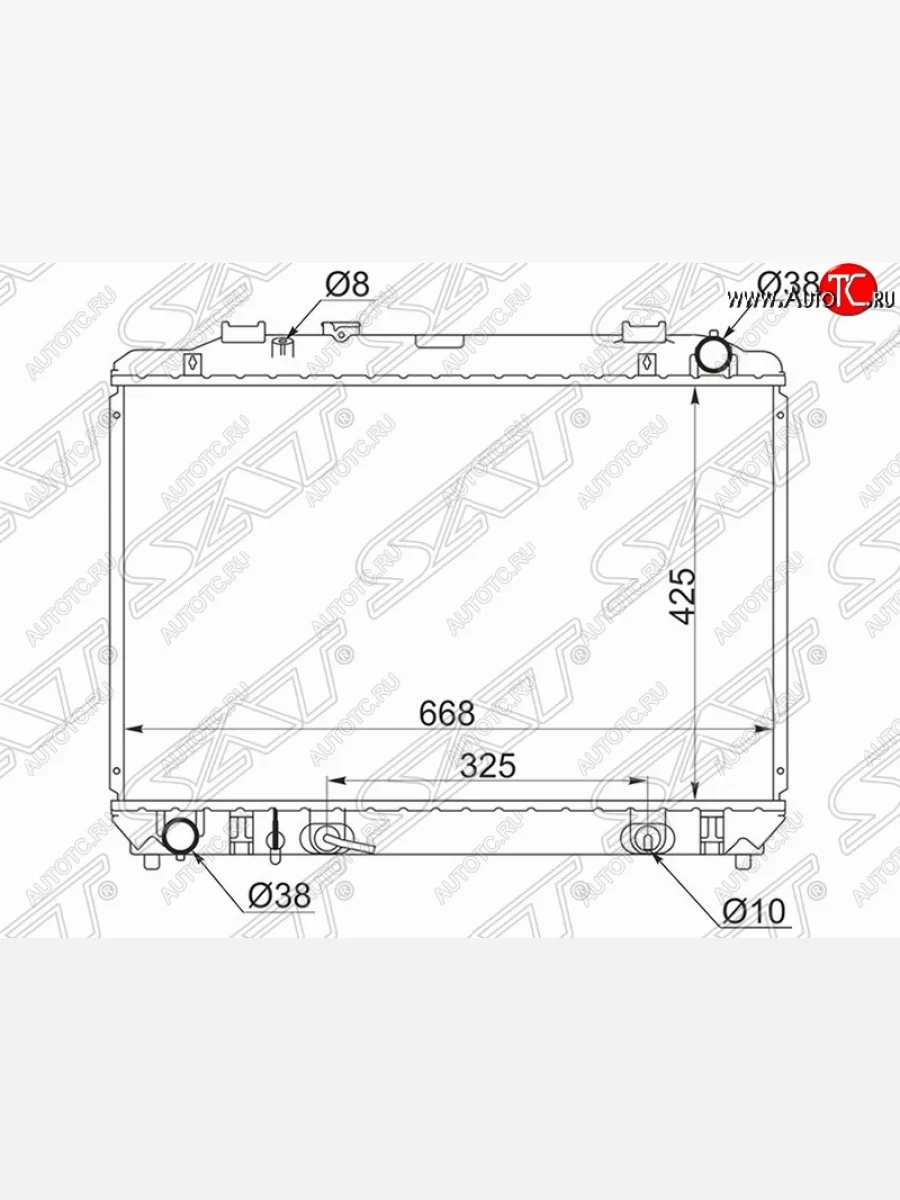 Радиатор двигателя SAT Toyota Noah 1 дорестайлинг (2001-2004)  в Самаре Самарской области