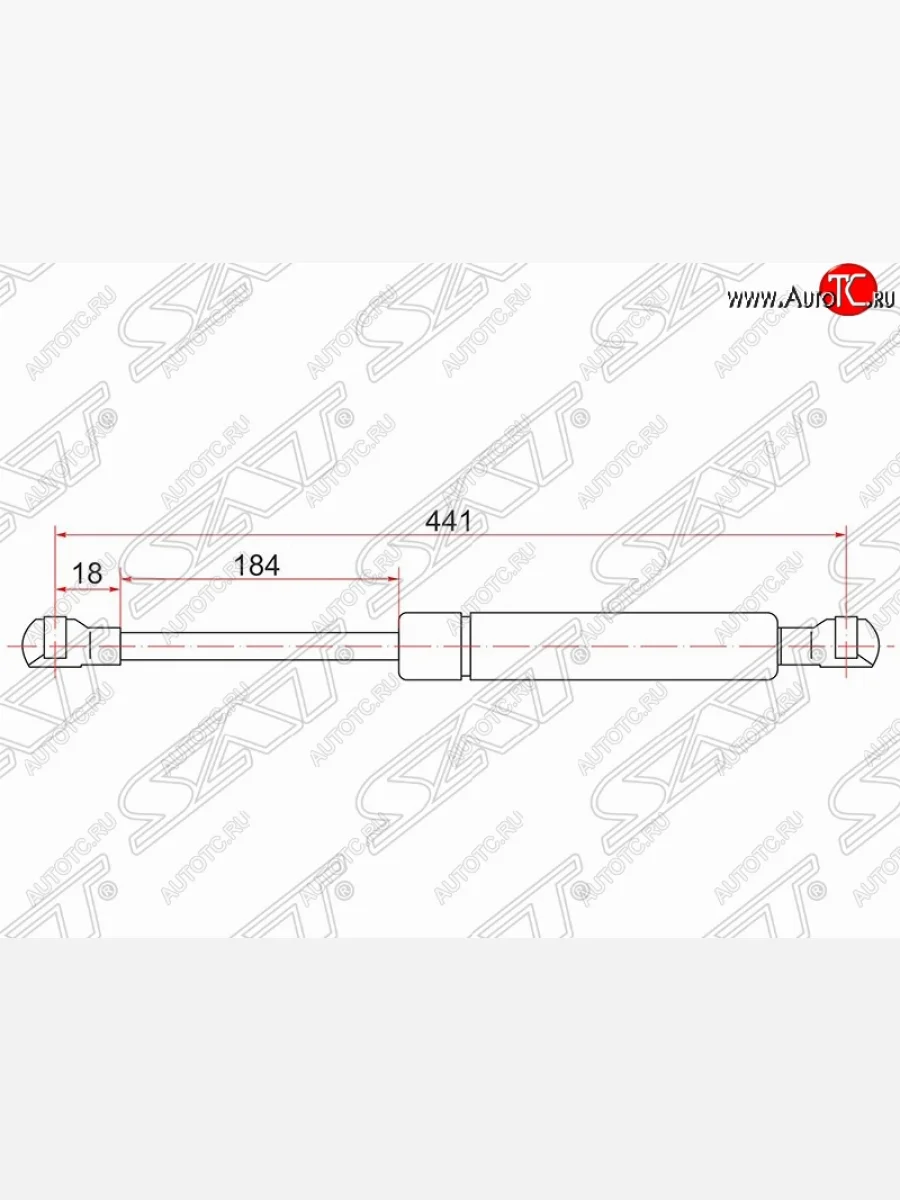 Газовый упор крышки багажника SAT Toyota Wish XE10 дорестайлинг (2003-2005)  в Самаре Самарской области
