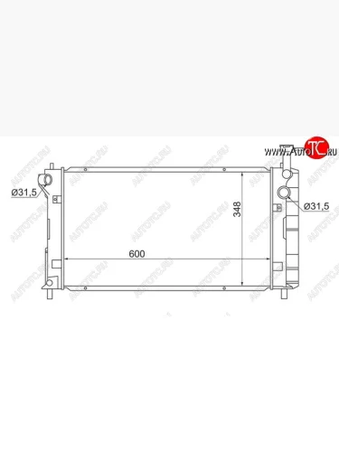 Радиатор двигателя SAT Toyota Prius XW10 дорестайлинг (1997-2000)