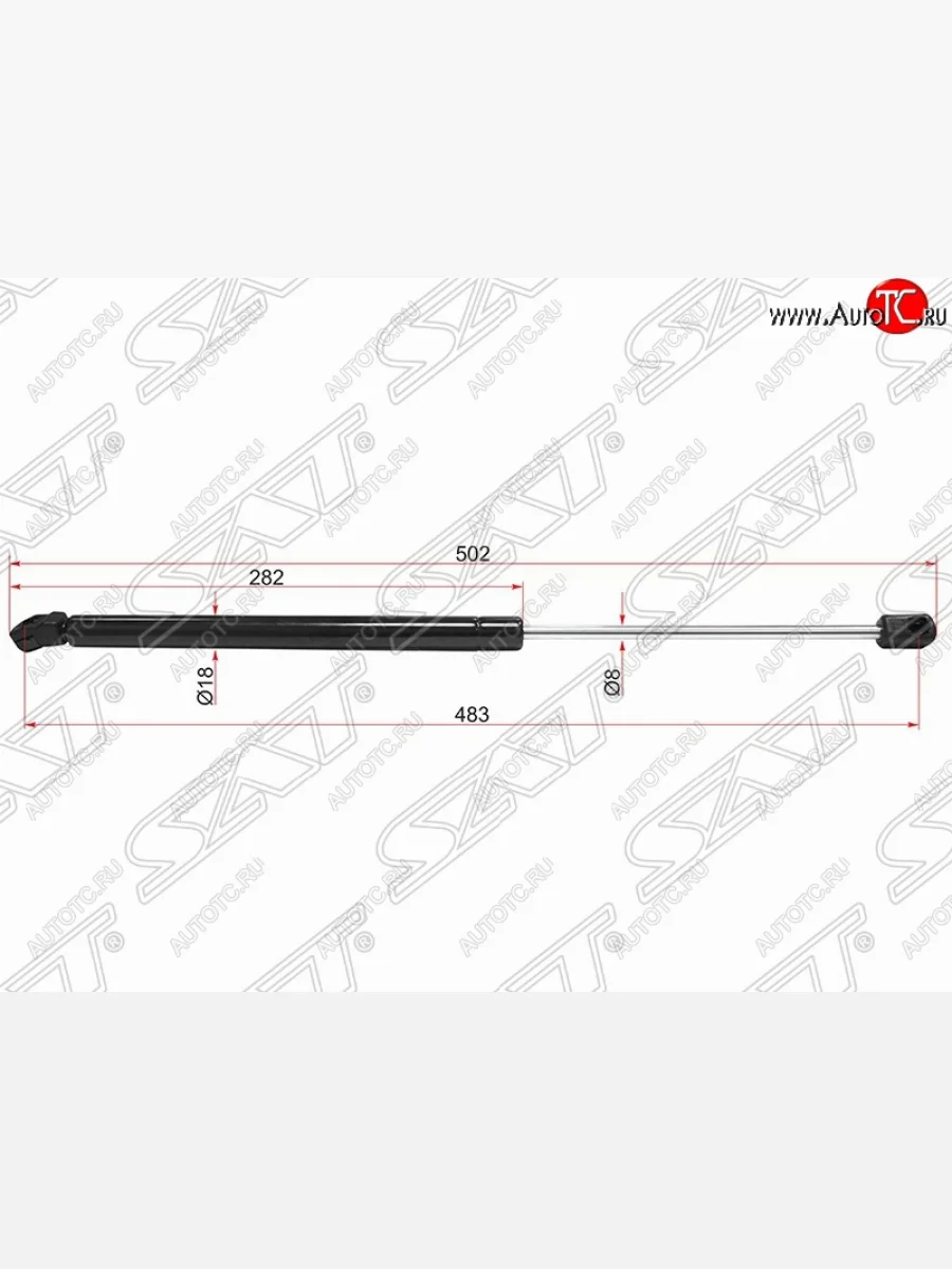 Газовый упор крышки багажника SAT Volkswagen Golf 6 Mk6 хэтчбэк 5 дв. (2008-2014)  в Самаре Самарской области