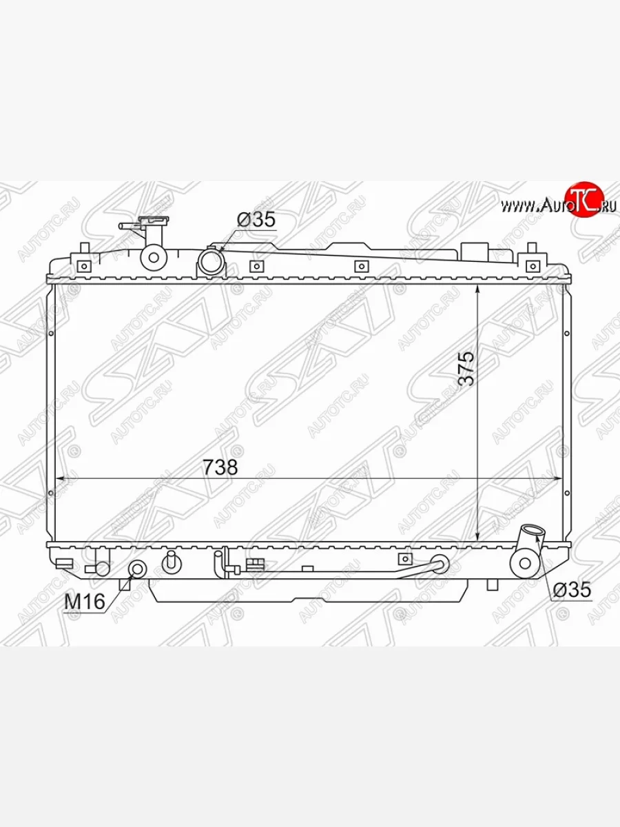 Радиатор двигателя SAT Toyota RAV4 CA20 5 дв. дорестайлинг (2000-2003)  в Керчи Республика Крым