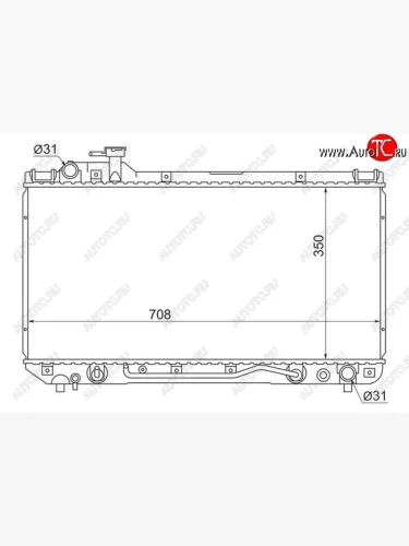 Радиатор двигателя SAT Toyota RAV4 XA10 3 дв. дорестайлинг (1994-1997)