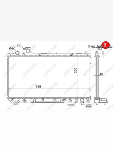Радиатор двигателя SAT Toyota RAV4 XA10 3 дв. дорестайлинг (1994-1997)
