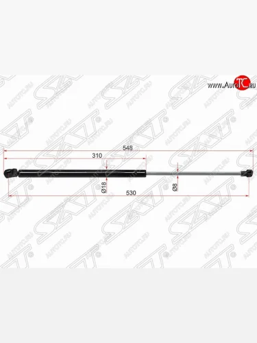Газовый упор крышки багажника SAT Volkswagen Golf  6 Mk6 (2008-2014) хэтчбэк 5 дв.