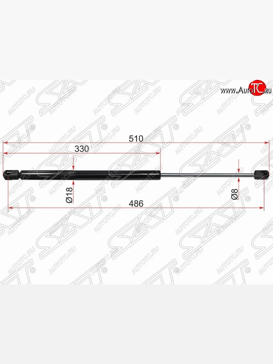 Газовый упор крышки багажника SAT Volkswagen Jetta A6 седан рестайлинг (2015-2018)  в Самаре Самарской области