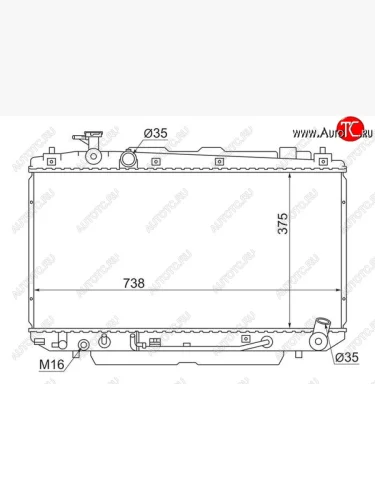 Радиатор двигателя SAT Toyota RAV4 CA20 3 дв. дорестайлинг (2000-2003)