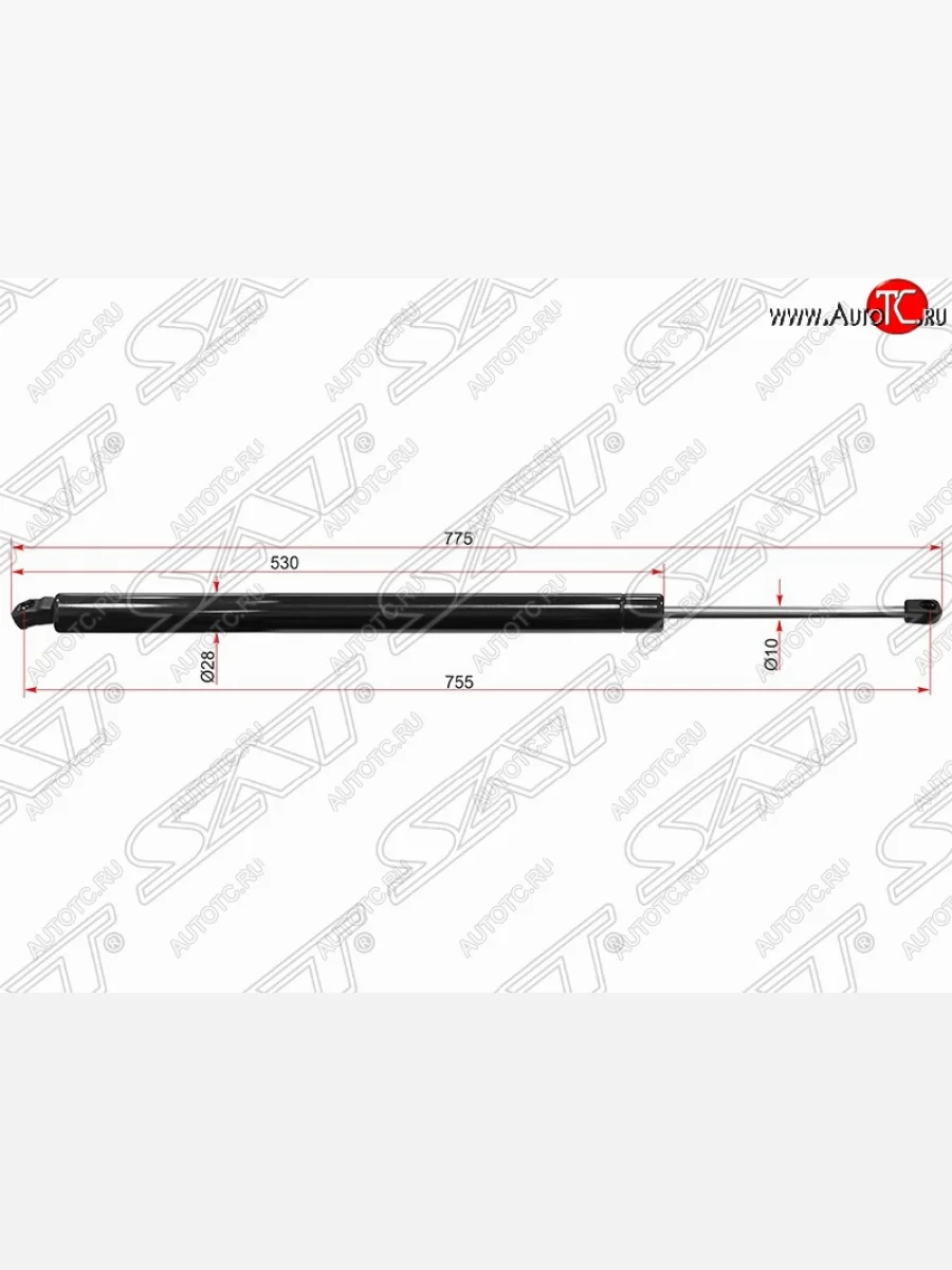 Газовый упор крышки багажника SAT Volkswagen Transporter T5 дорестайлинг (2003-2009)  в Самаре Самарской области