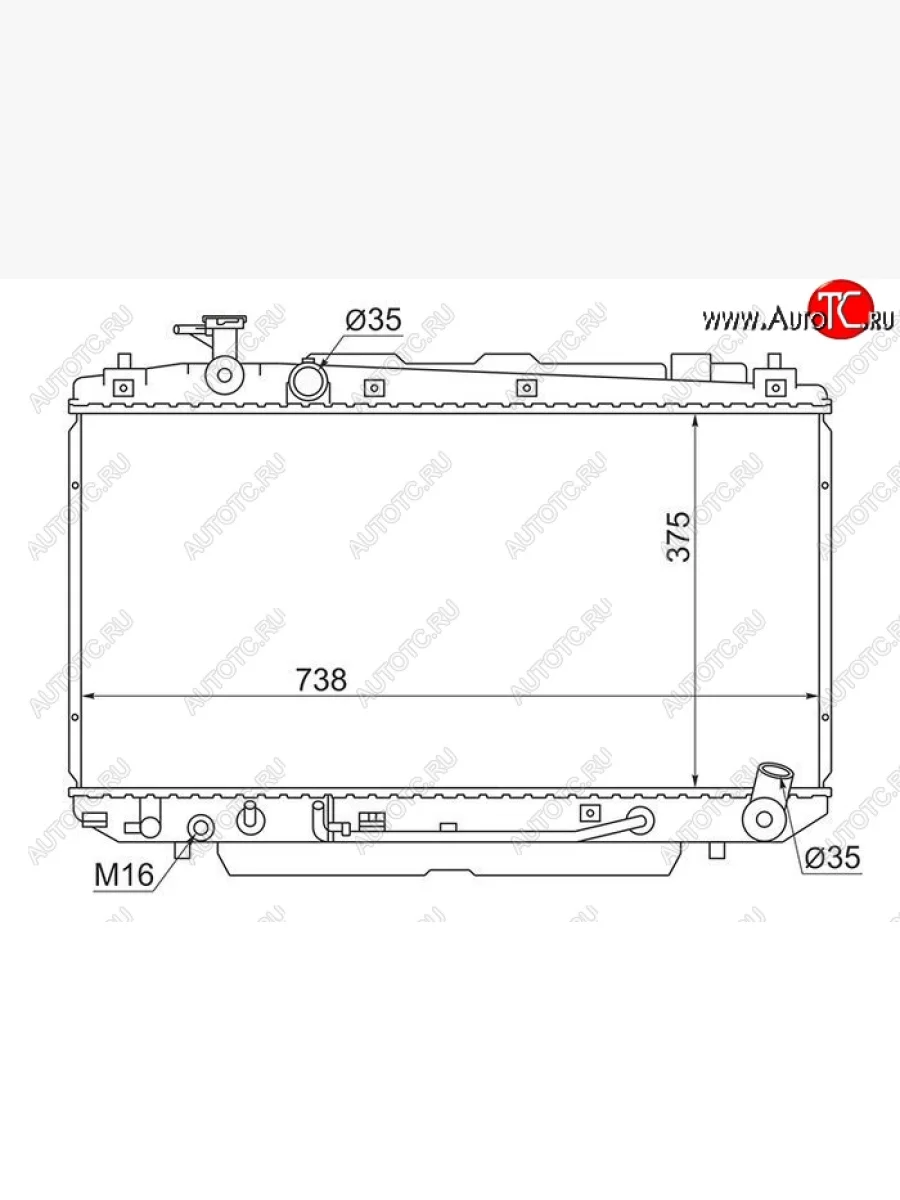 Радиатор двигателя SAT Toyota RAV4 CA20 5 дв. дорестайлинг (2000-2003)  в Керчи Республика Крым