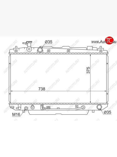 Радиатор двигателя SAT Toyota RAV4 CA20 3 дв. дорестайлинг (2000-2003)