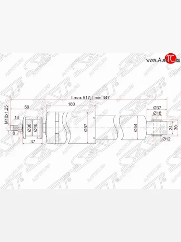 Амортизатор передний SAT KIA Bongo 4 PU рестайлинг (2012-2025)