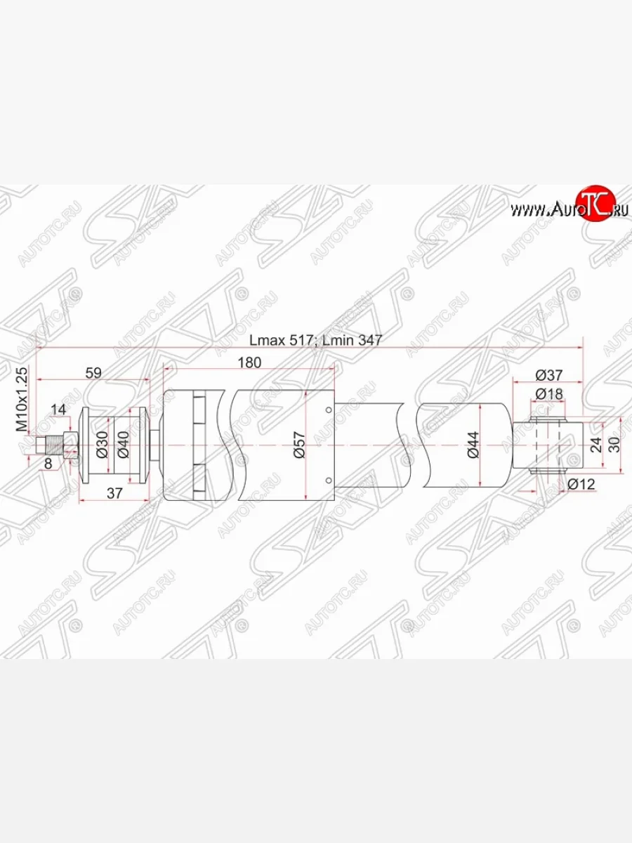 Амортизатор передний SAT KIA Bongo 4 PU рестайлинг (2012-2025)  в Керчи Республика Крым