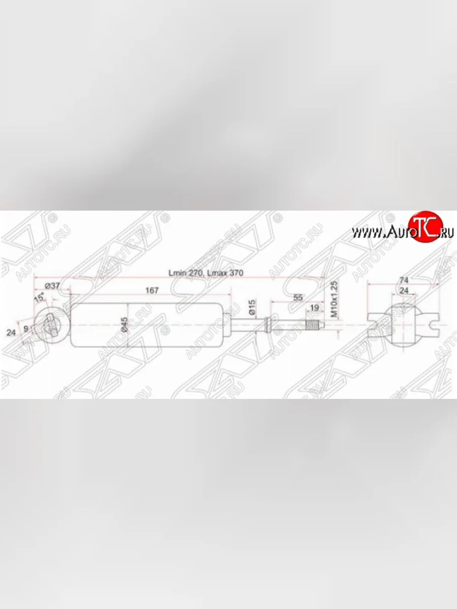 Амортизатор передний SAT (LH=RH) Mitsubishi L-300 (2007-2013)  в Керчи Республика Крым