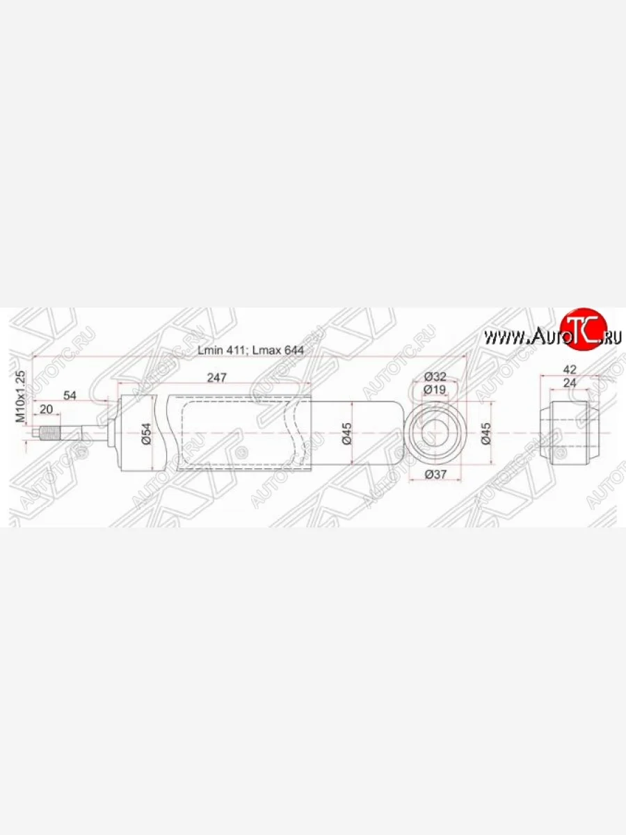 Амортизатор передний SAT  Nissan Atlas (1992-2007) F23  В Кинешме Ивановской области