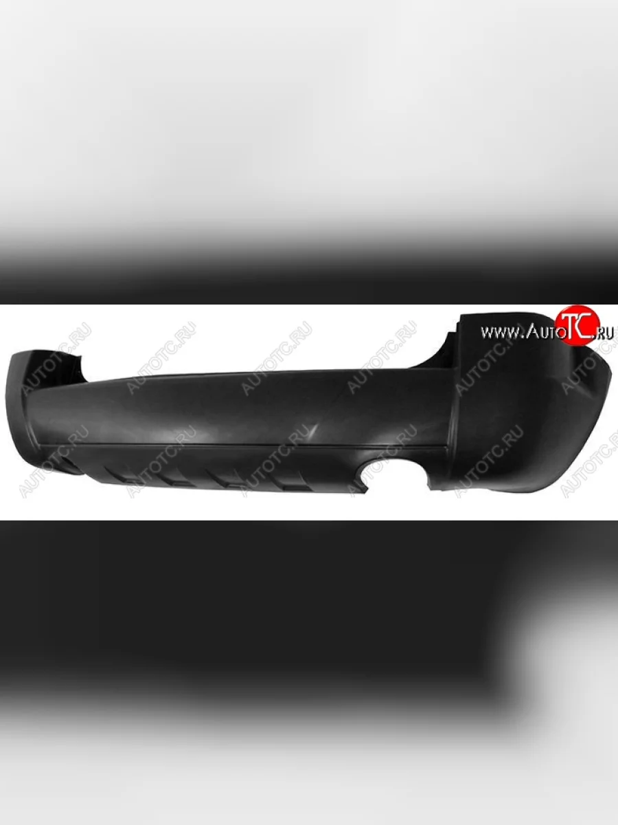 Бампер задний SAT (под двойной выхлоп) Hyundai Tucson JM (2004-2010) (Неокрашенный)  в Керчи Республика Крым