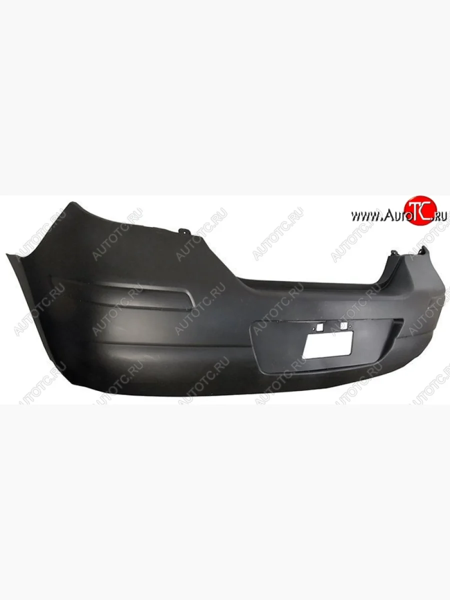 Бампер задний (левый руль) SAT Nissan Tiida 1 C11 хэтчбэк дорестайлинг, Япония (2004-2007) (Неокрашенный)  в Самаре Самарской области